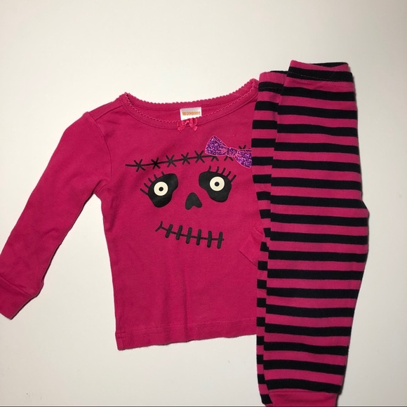 Gymboree Pink Monster Halloween Pajamas 18-24 mo - Picture 5 of 5
